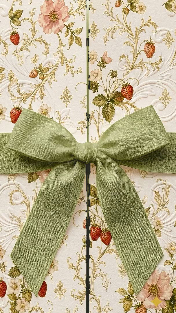 Strawberry Bow Card